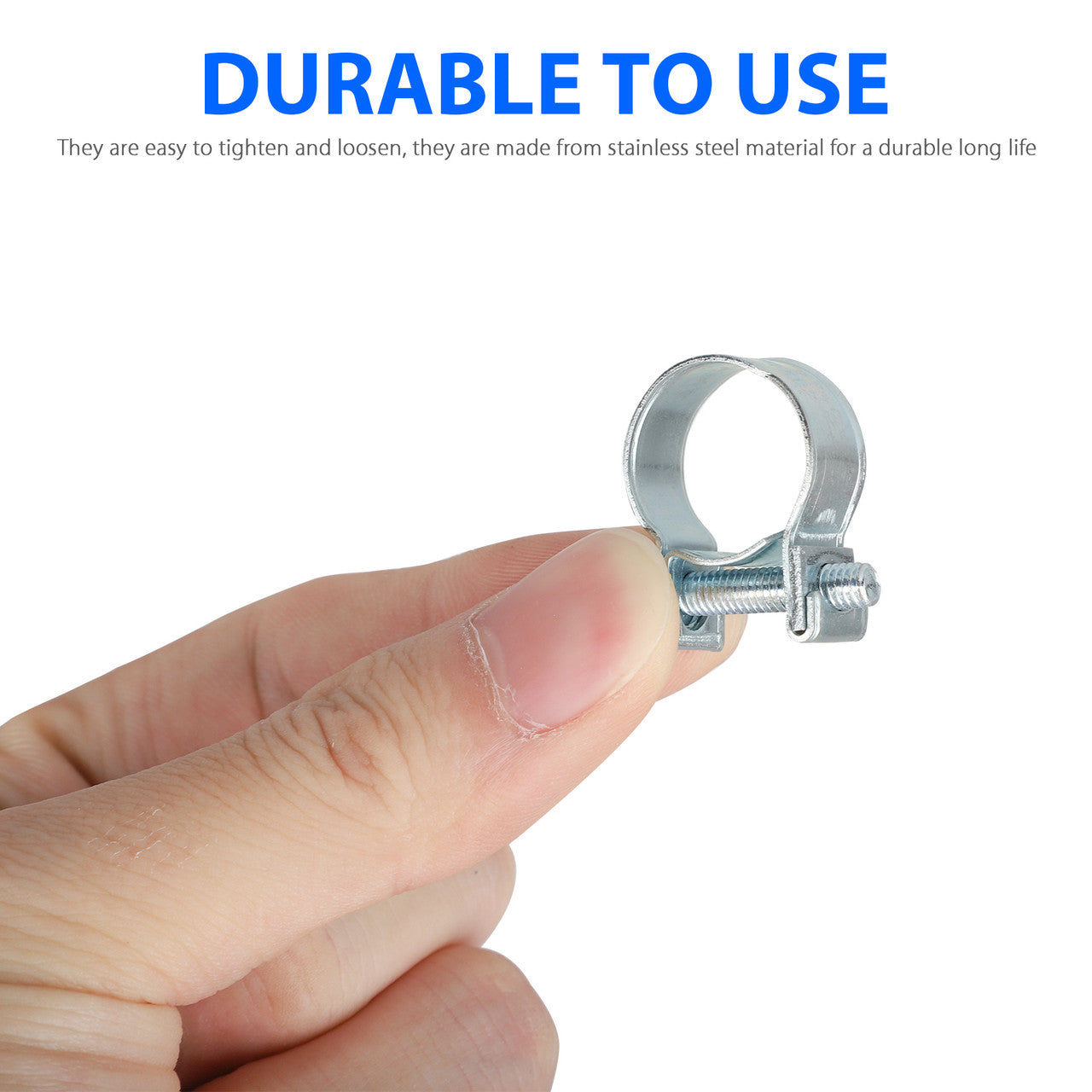 1/4" 5/16" 3/8" Fuel Injection Gas Line Hose Clamps Clip Pipe Clamp, 30 Pcs
