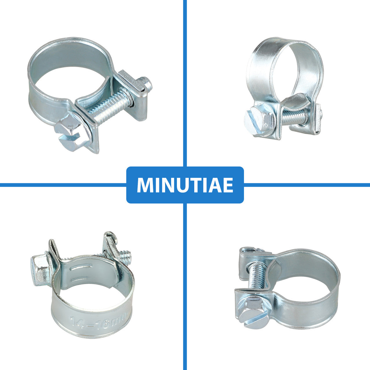 1/4" 5/16" 3/8" Fuel Injection Gas Line Hose Clamps Clip Pipe Clamp, 30 Pcs