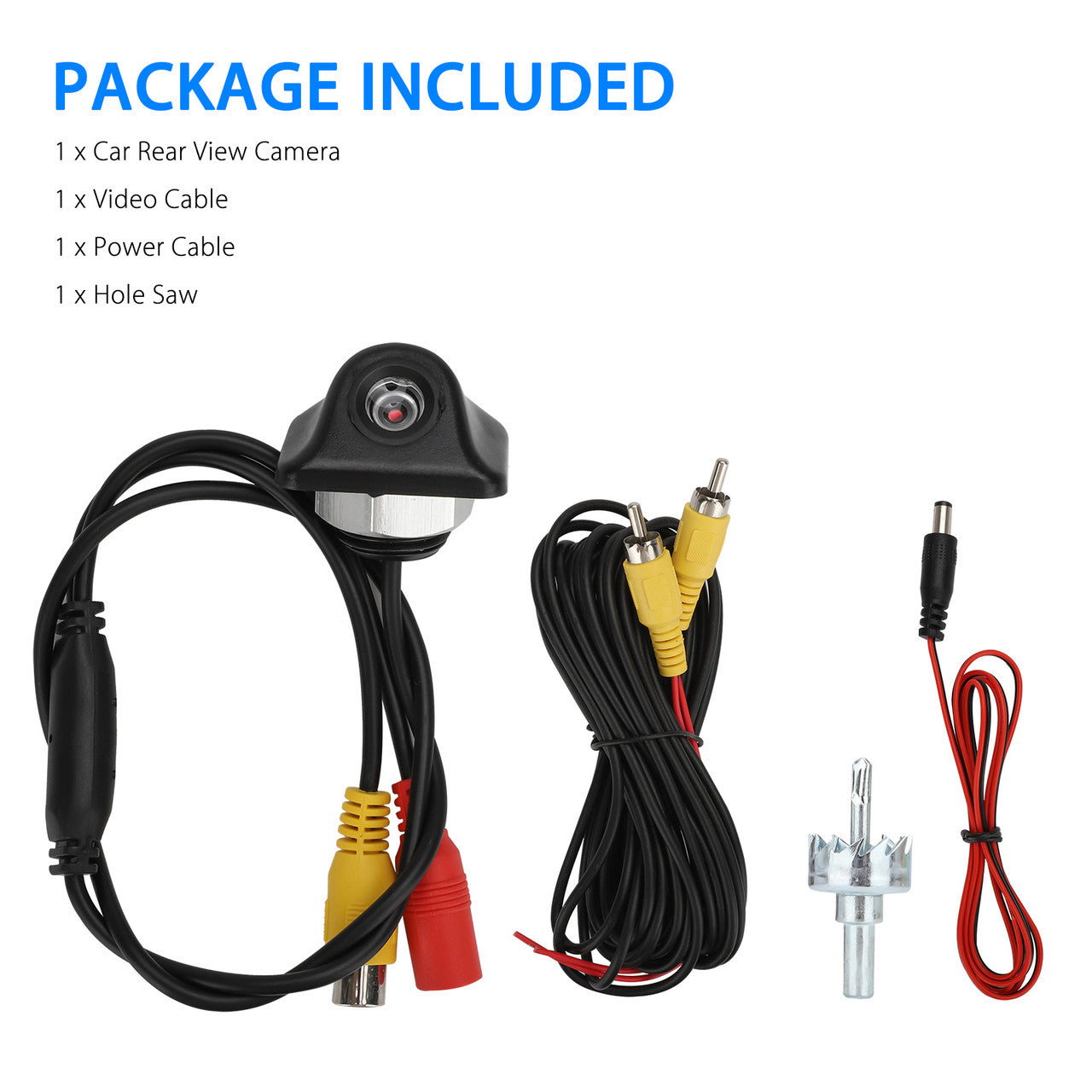 HD Reverse Backup Camera with Night Vision, Vehicle Rear-view Reverse Cam w/ 170° Wide Viewing Angle, Parking Camera Monitor for 12V Car Truck SUV RV, IP67 Waterproof