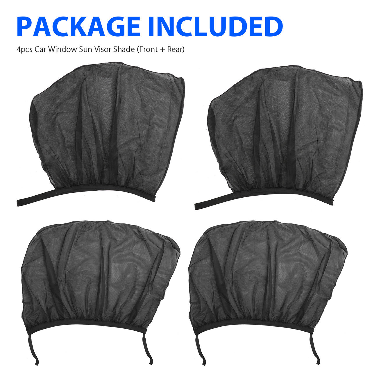 Car Sun Shade Vehicle Side Window for Baby Women Kid Pet Breathable Mesh Sun Shield in The Seat from UV Rays Fits Most SUVs and Cars(Side Window Shade 39.4x19.7&44.5x20.5''), 4pcs