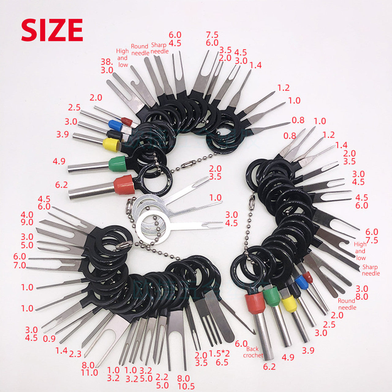 Terminal Removal Tool Kit for Car Connector, Wire Connector Terminal Pin Extractors Pin Release Tools Set for Most Connector Terminal, 60pcs