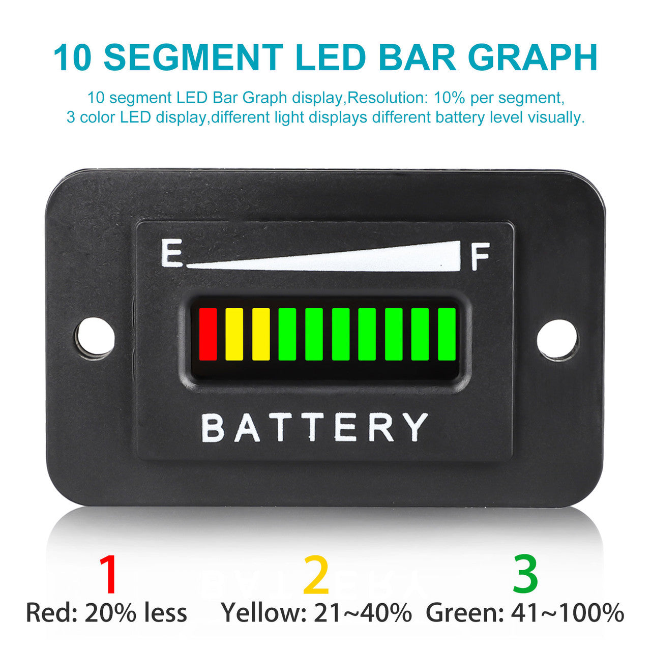 36V Led Battery Gauge for Golf Cart Compatible with Golf Cart, Fork Lifts, Floor Care Equipment, EZGO, Yamaha, Club Car