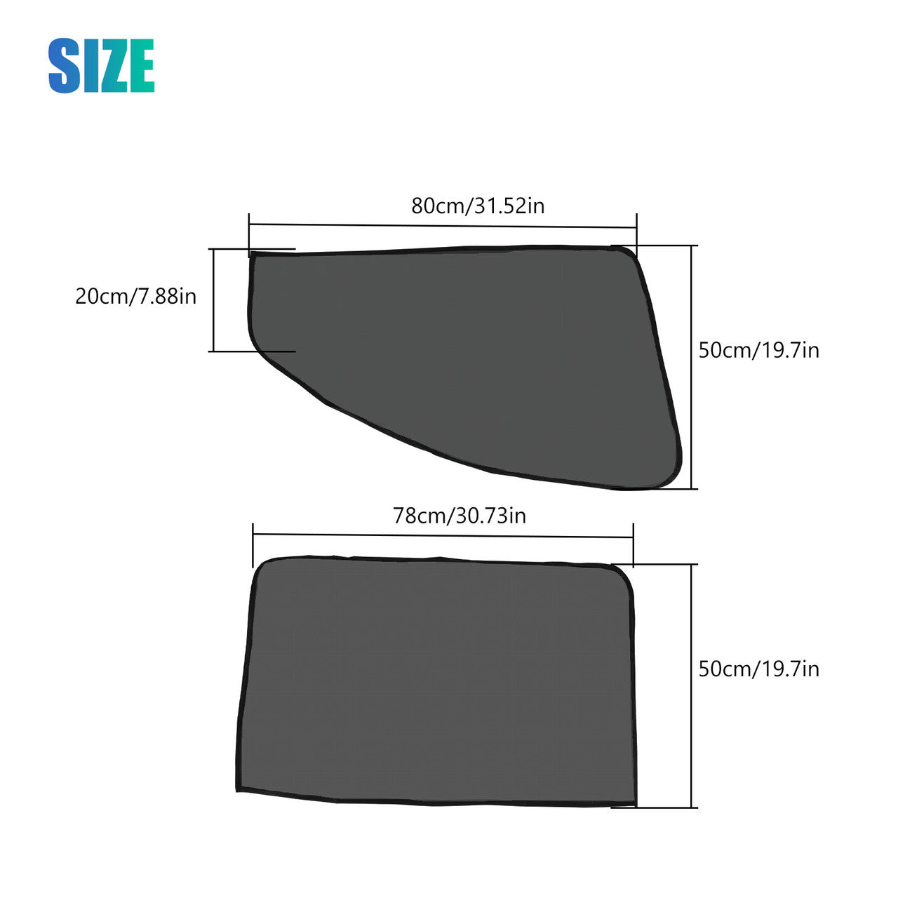 4Pcs Car Side Window Sunshade, Magnetic Car Side Window Sunshade for Baby Kid Sun Protection, Breathable Sun Shade Mesh Backseat Fits for Most Cars SUVs, Anti-mosquito, Privacy Protection, 80x50cm