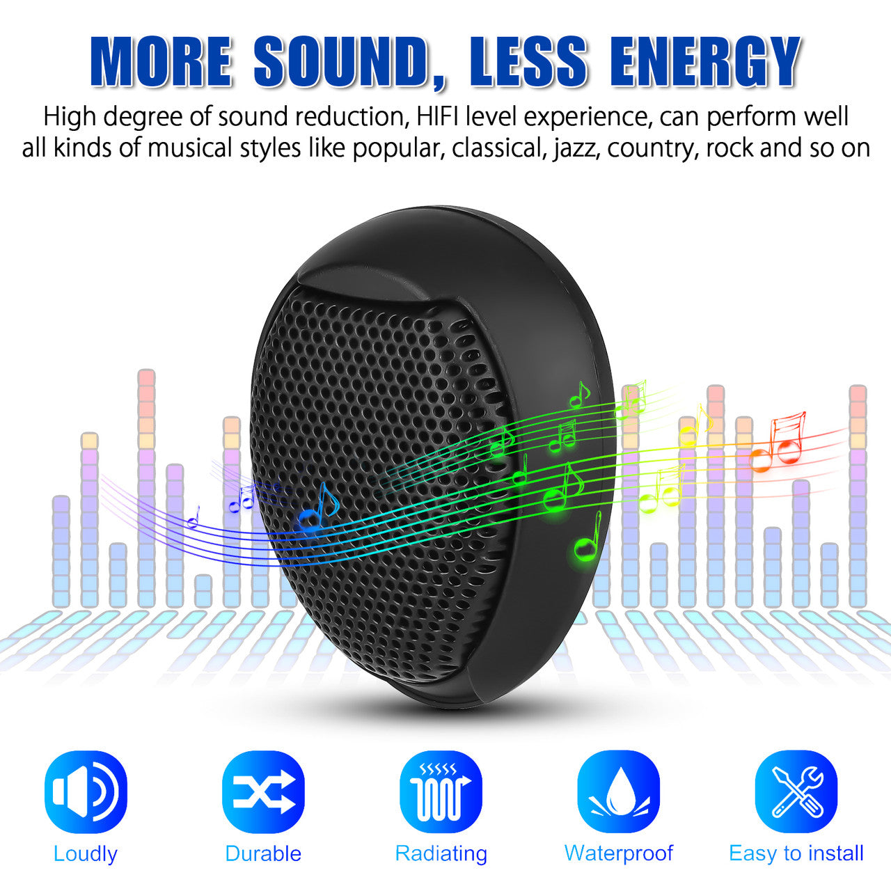 Universal 1000W Car Speaker Audio, 2pcs