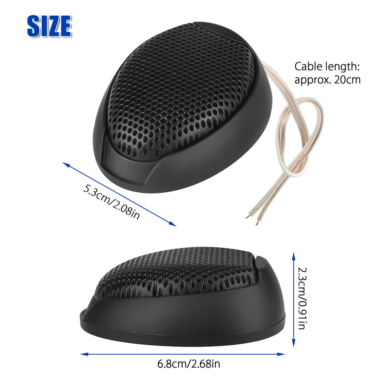 Universal 1000W Car Speaker Audio, 2pcs