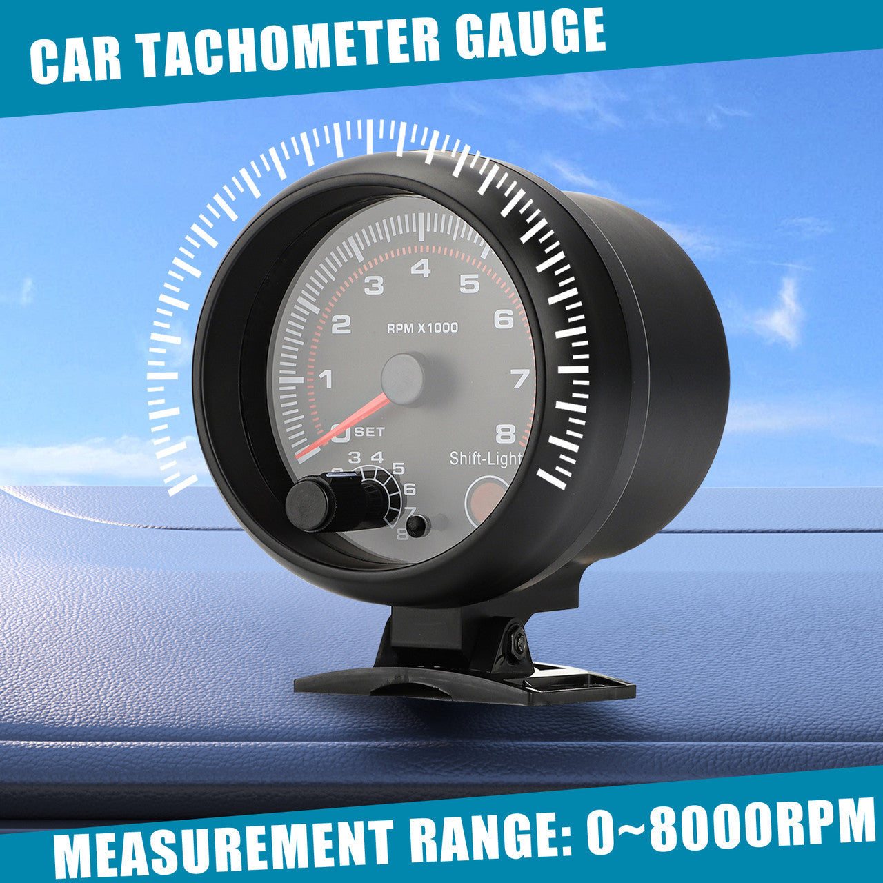 Versatile Car Tachometer Gauge Accurate RPM Measurement with Backlig