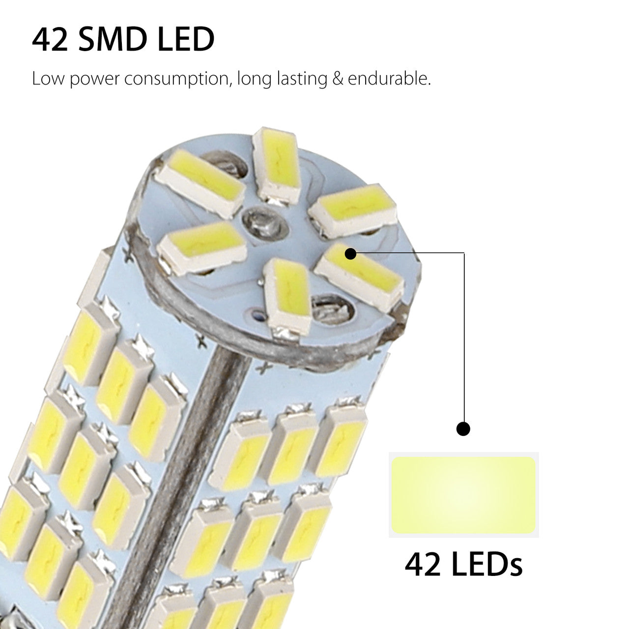 T10 194 LED Light Bulb 42-SMD Super Bright 168 2825 W5W LED Replacement 12V Bulbs For Car Dome Map Door License Plate RV Trailer Backup Reverse Lights, Pure White 6500K, 20Pcs
