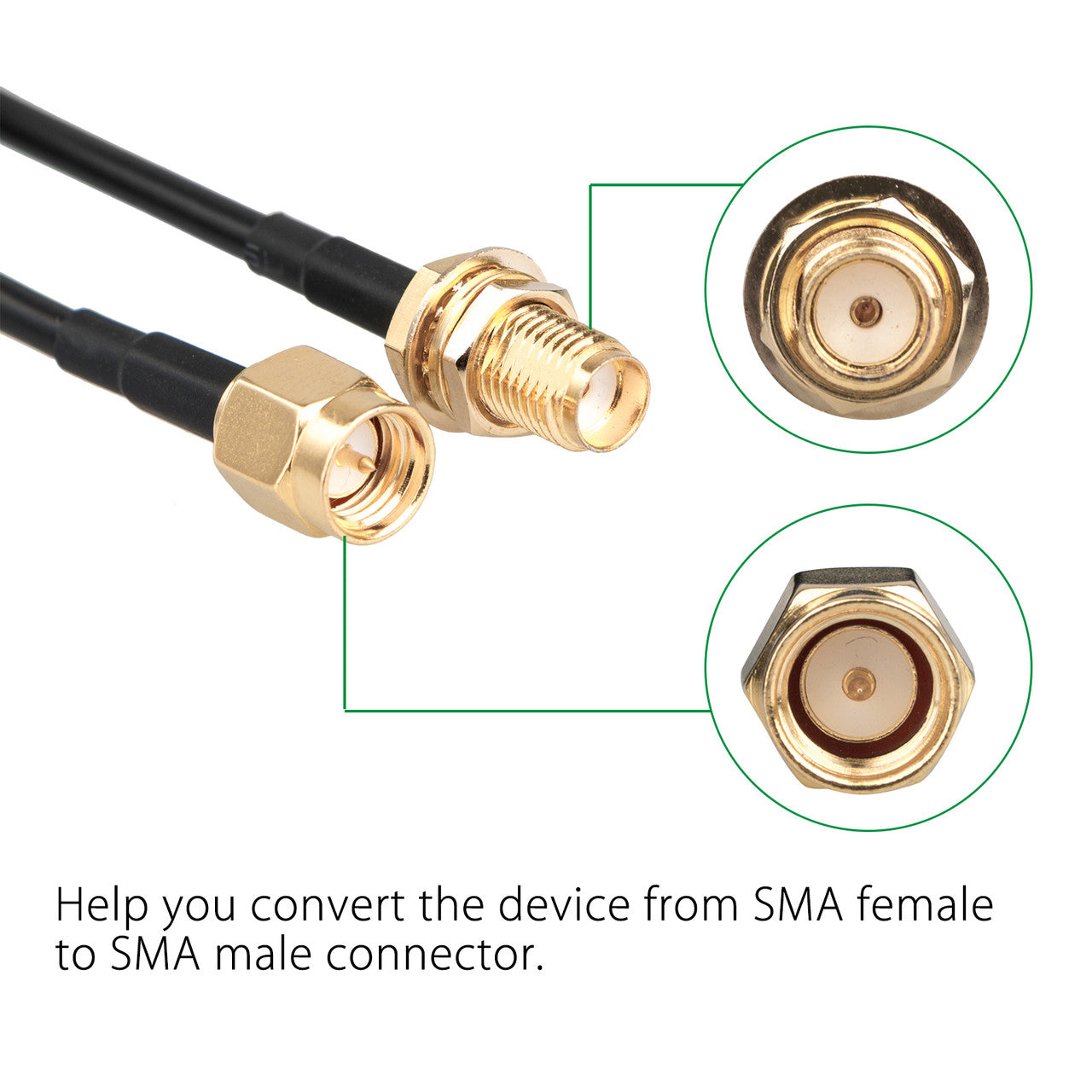 30ft WiFi Antenna SMA Extension Coaxial Cable Cord for Wi-Fi Wireless Router Antenna SMA Male to Female Coax Adapter Connector