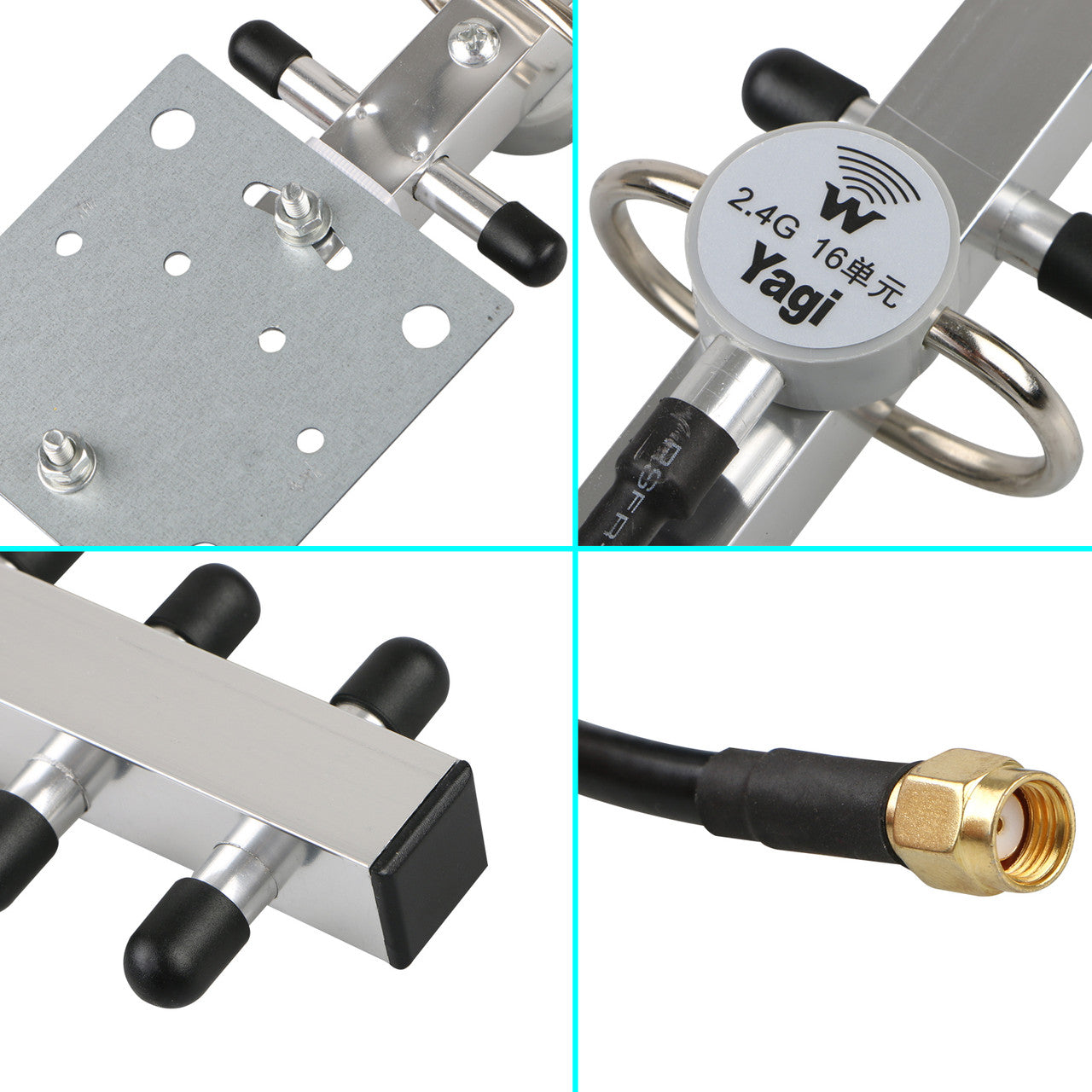 25dbi Yagi 4G LTE Antenna SMA Male Directional Cell Phone Signal Booster Amplifier Modem RG58 5 Feet Cable
