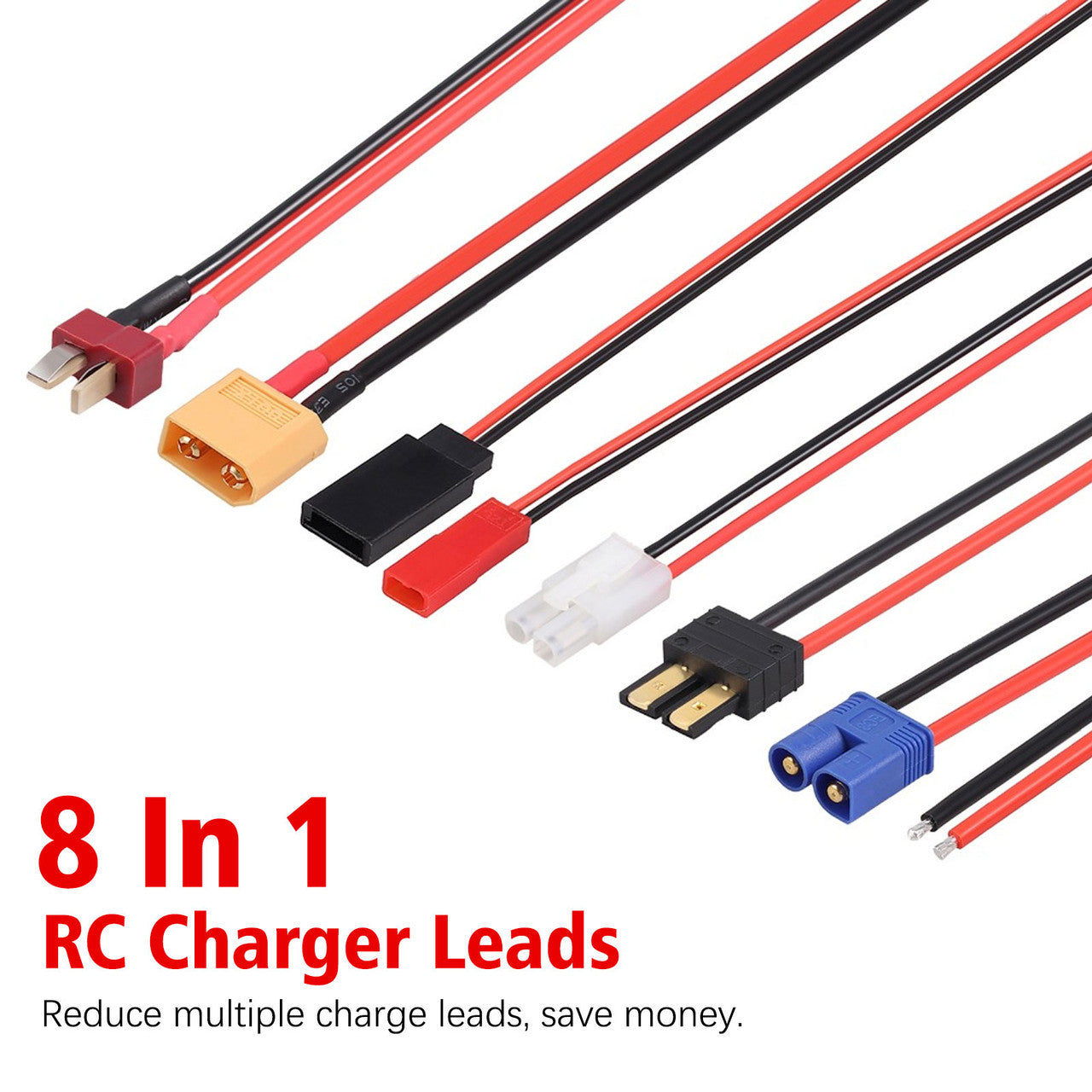 8 in 1 RC Lipo Battery Connector Adapter Charger Convert Cable
