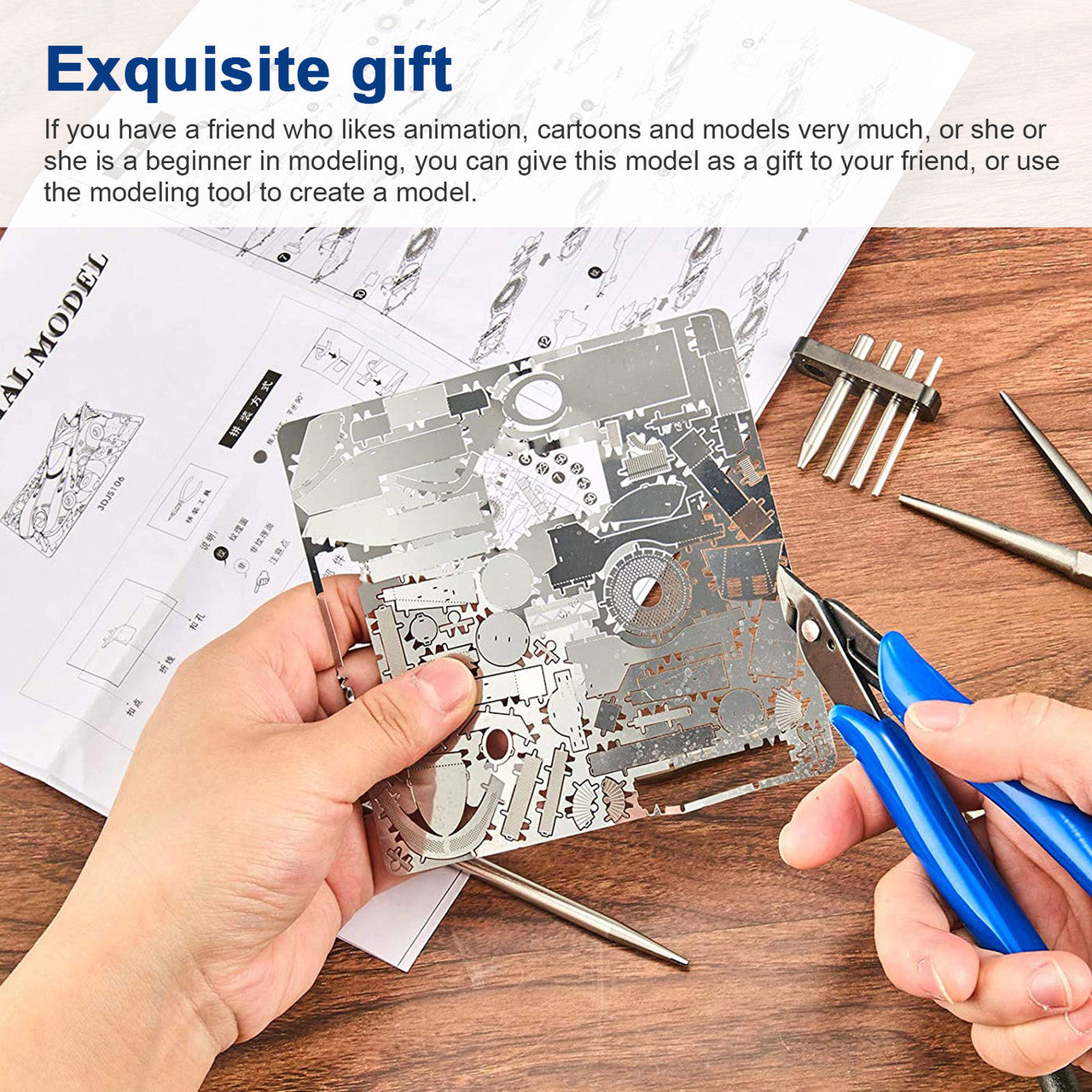 Professional Gundam Modeler Tools Kit for Car Model Assemble Building Repairing and Fixing, 9 PCS