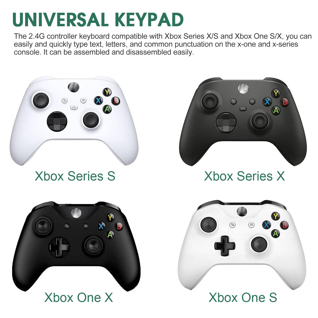 Wireless Keyboard Controller Attachment for Xbox Series X/S and Xbox One S/X