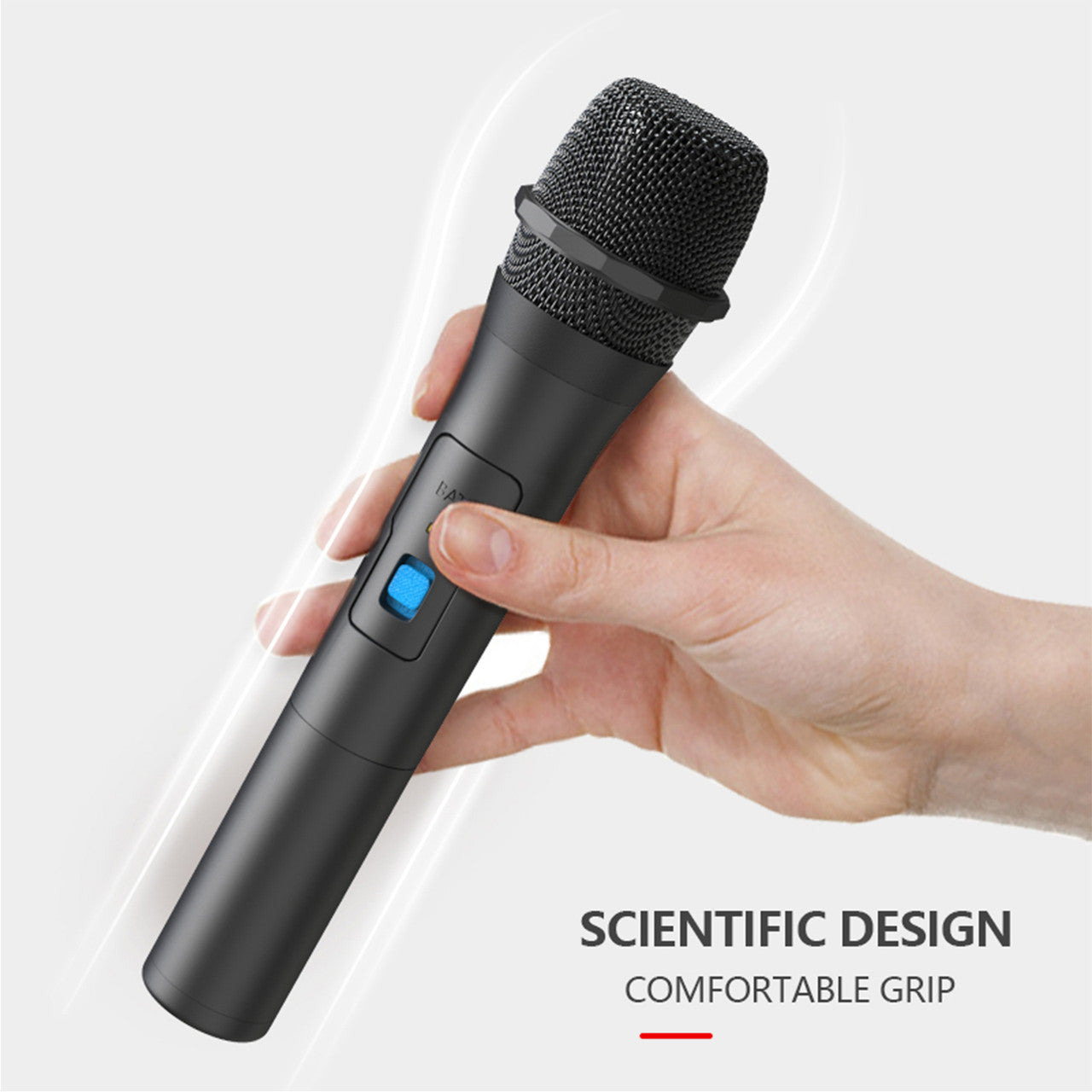 VHF Wireless Microphone Handheld Mic System Karaoke with a 20-50M Tranismission Distance