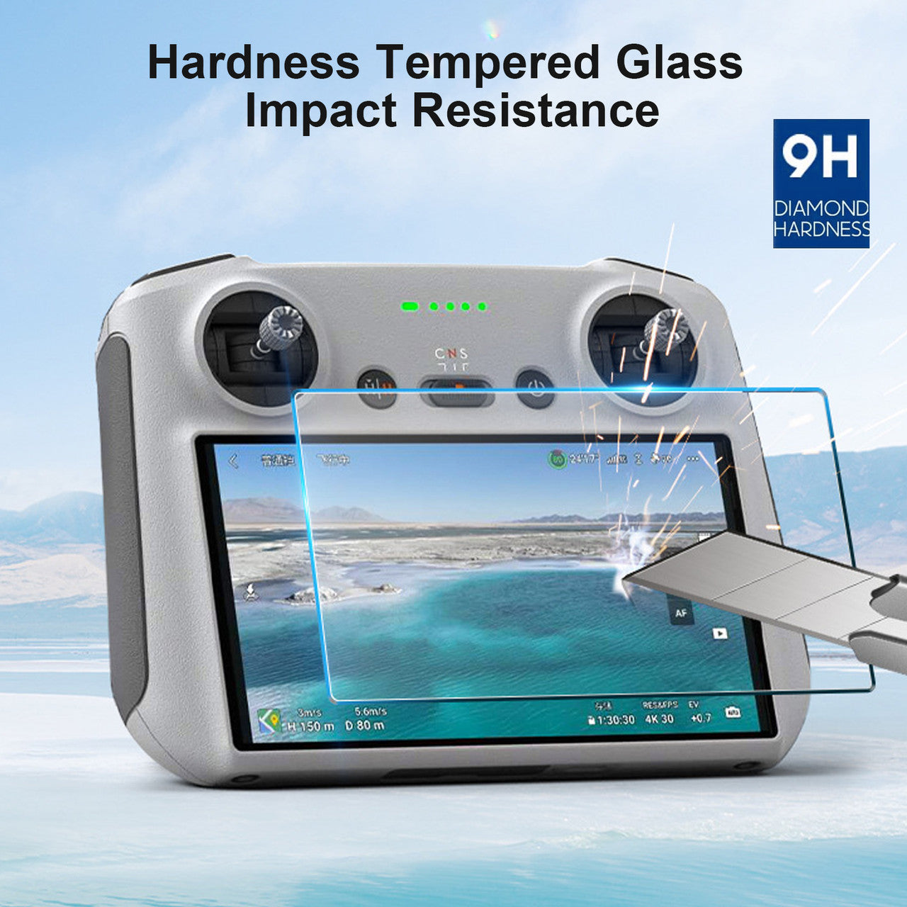 High-Hardened Tempered Glass Screen Protector Film for DJI Mini 3 Pro with High Transparency