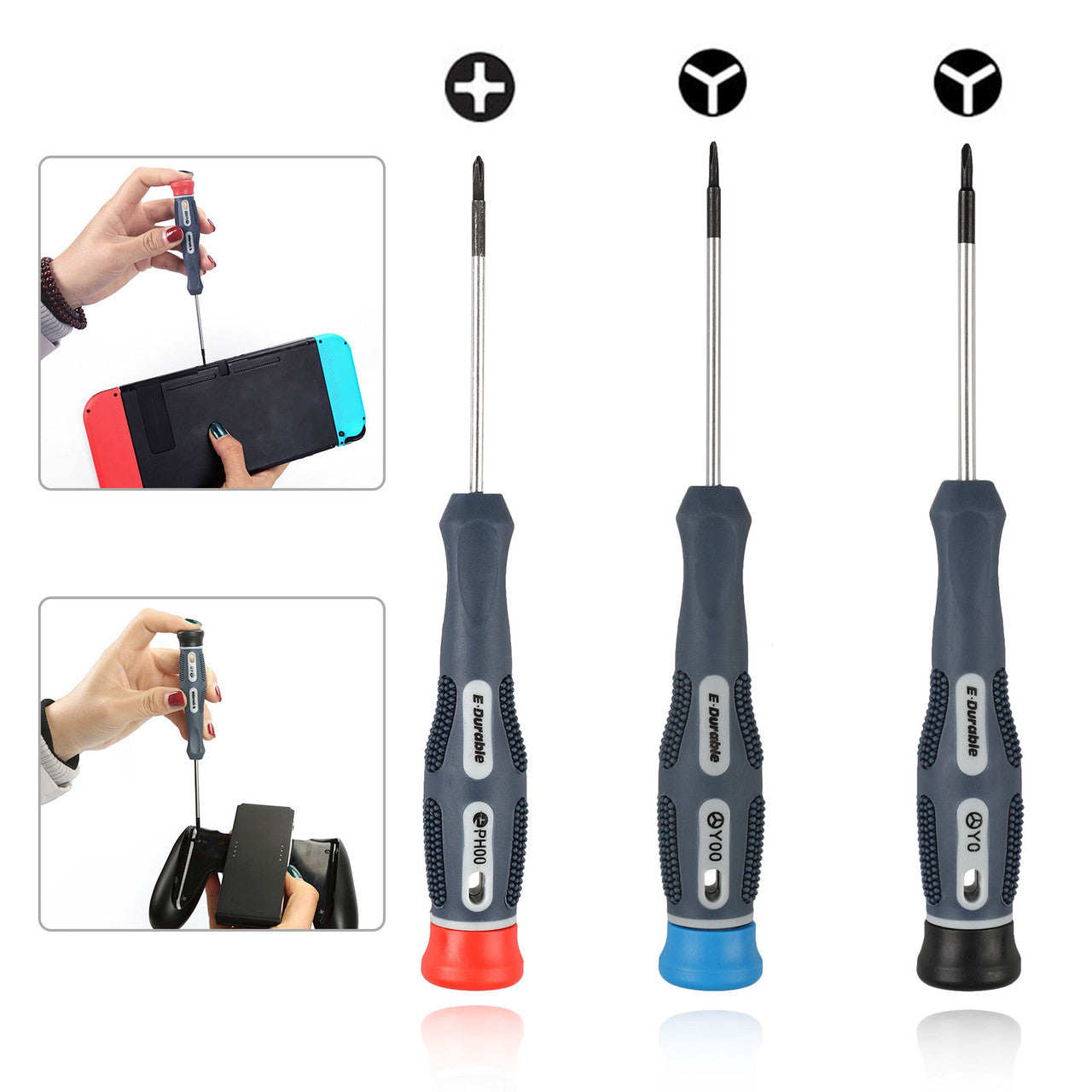 Screws Tool for Nintendo Switch Console,Tri-Wing Screwdriver,Cross Screwdriver Replacement Part Set, 3pcs