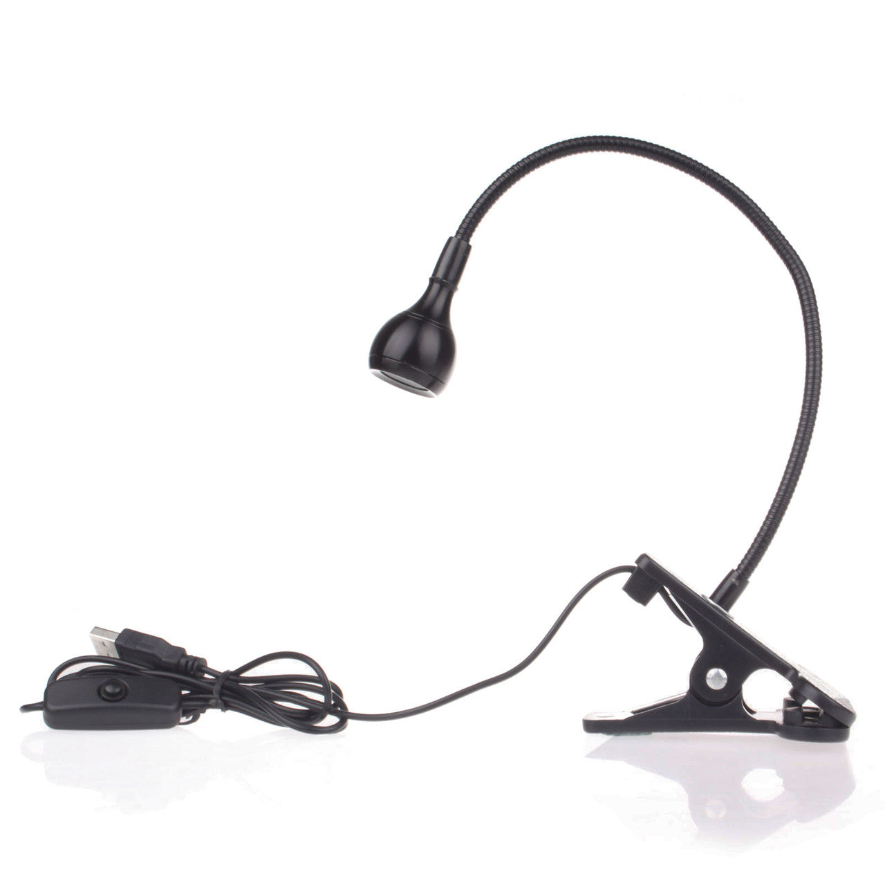USB Flexible Reading LED Bright Light Book Lamp Clip-on Beside Bed Desk Table