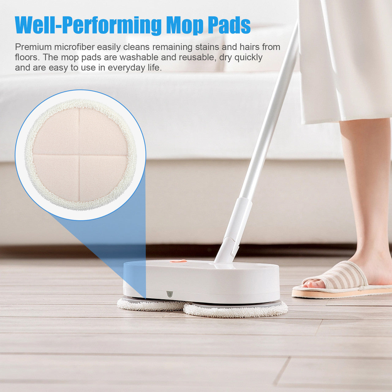 Replacement Mop Pads, Easy to Remove and to Reaplce, for Bissell powered hard floor mops, 6Pcs