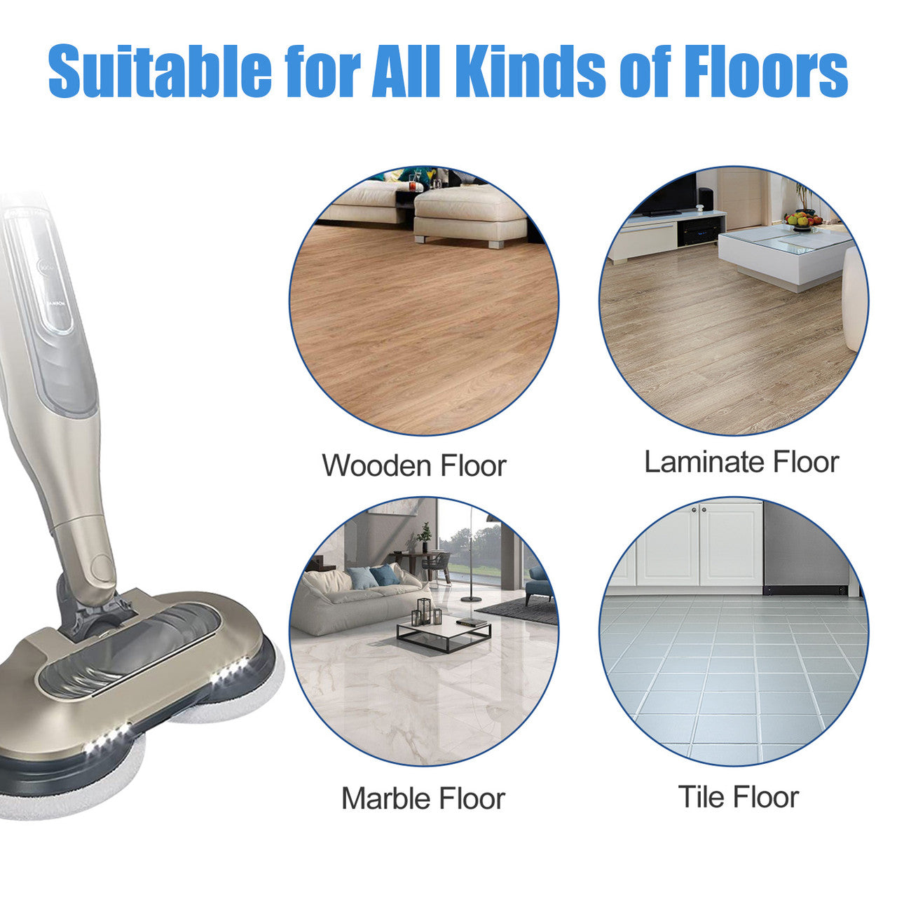 Replacement Mop Pads, Easy to Remove and to Reaplce, for Bissell powered hard floor mops, 6Pcs