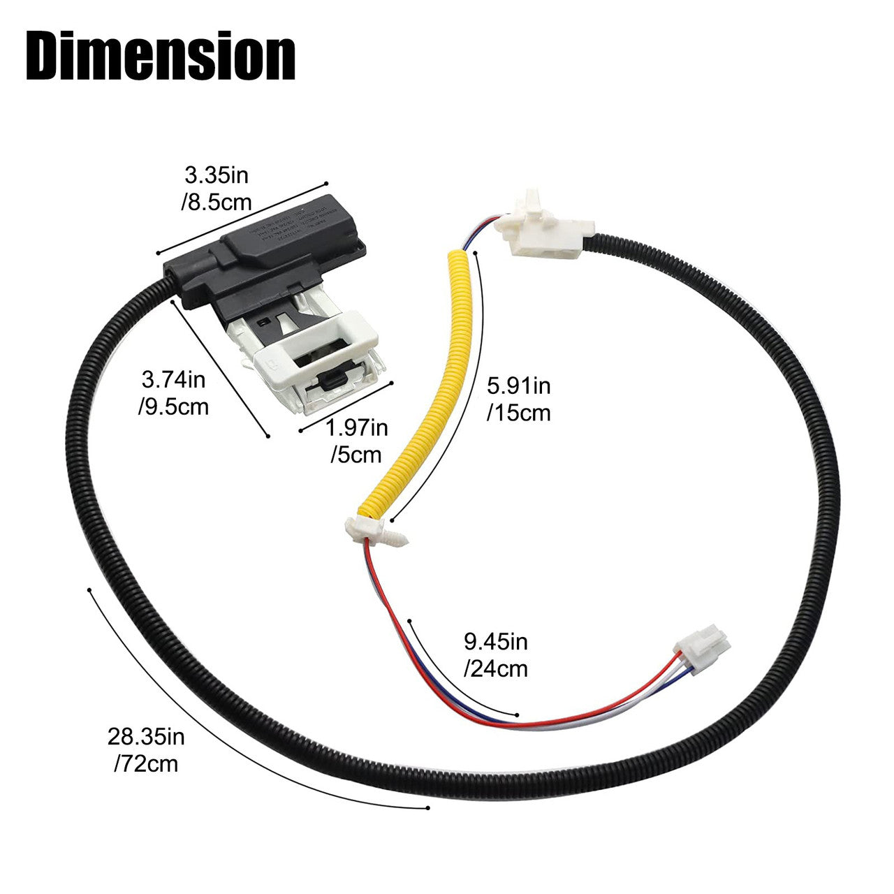Washing Machine Lid Lock Switch W11307244 - For Whirlpool GE