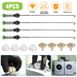 4PCS W11130362 Suspension Bar Kit - Reduce Washer Vibration, Compatible with Whirlpool Maytag and More
