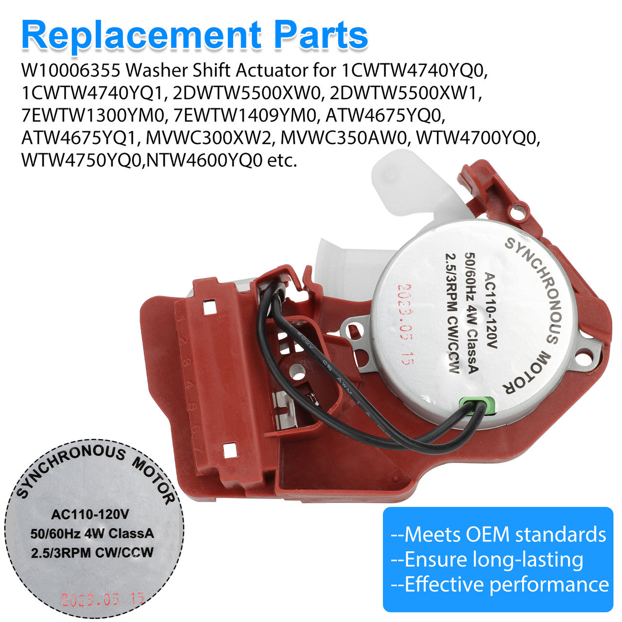 W10006355 Washer Shift Actuator - Washer Shift Actuator Replacement Part for Whirlpool,Kenmore,Amana and More