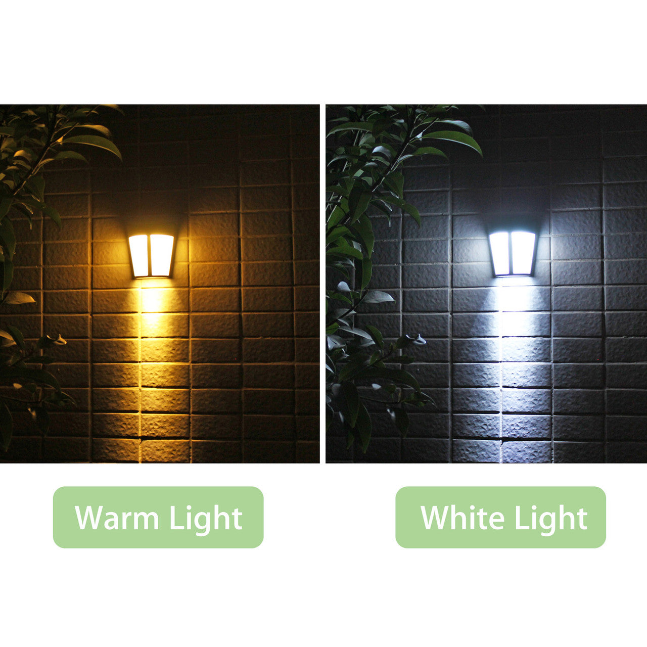 Solar Wall Lights Outdoor, Solar Powered Led Waterproof Lighting for Fence, Patio, Front Door, Stair, Landscape, Yard and Driveway Path, 2Pcs