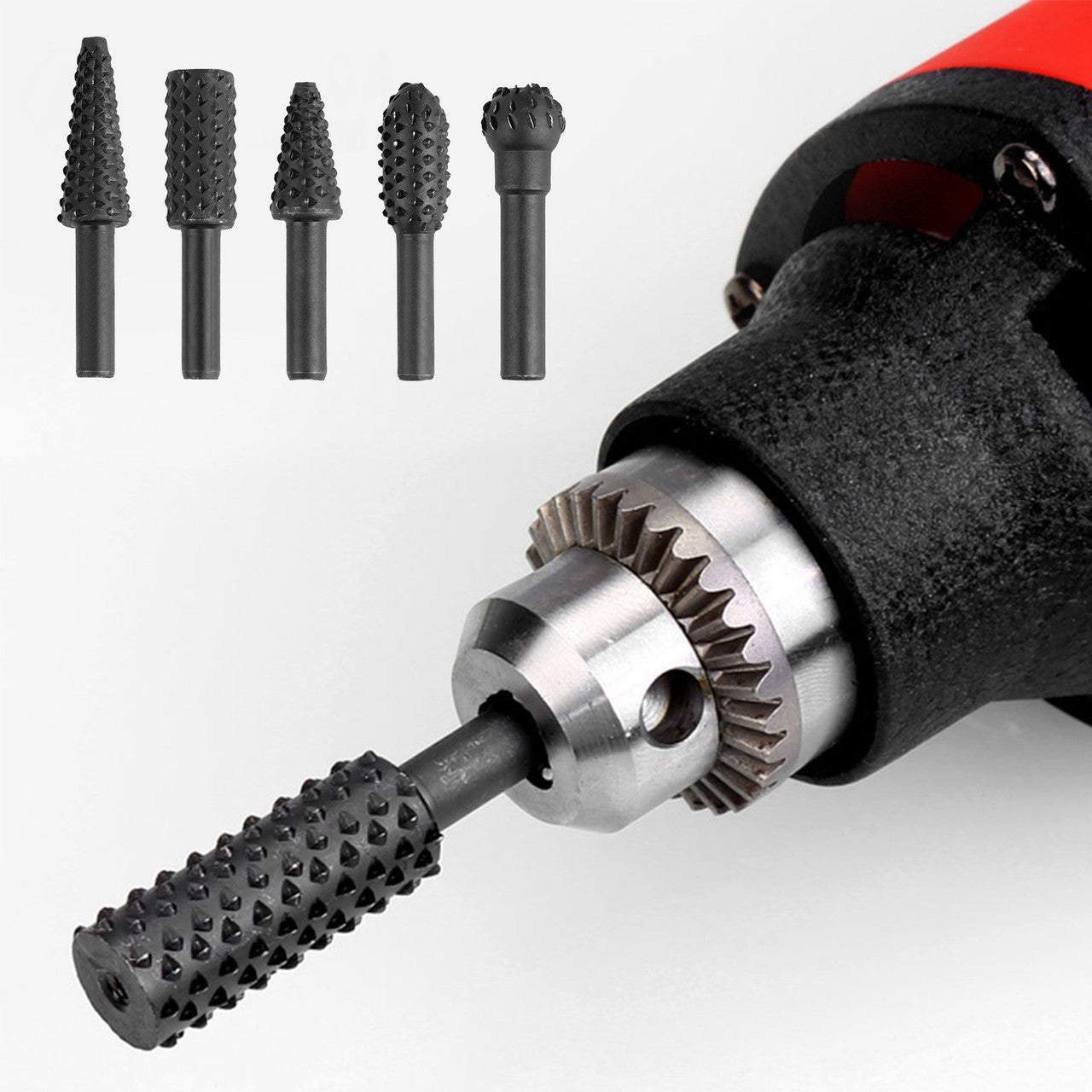 1/4" Drill Bit Set Cutting Tools for Woodworking Knife Wood Carving Tool Fit for All Electric and Cordless Drills, 5-pack
