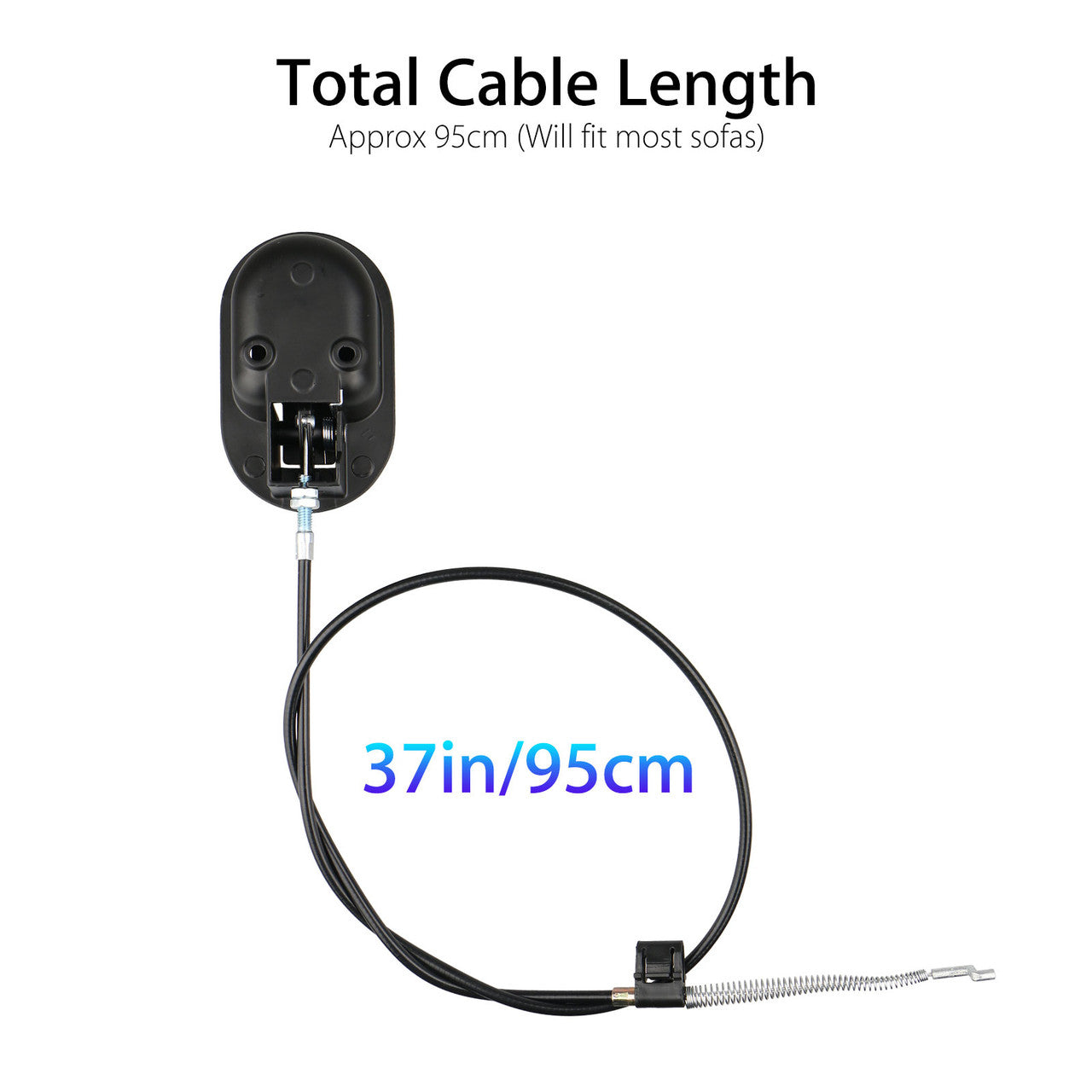 Universal Plastic Sofa Chair Recliner Release Pull Handle Replacement Parts with Cable Fits for Ashley and Most Major Recliner Brands Sofa, Exposed Cable Length 4.75", Total Length 36"