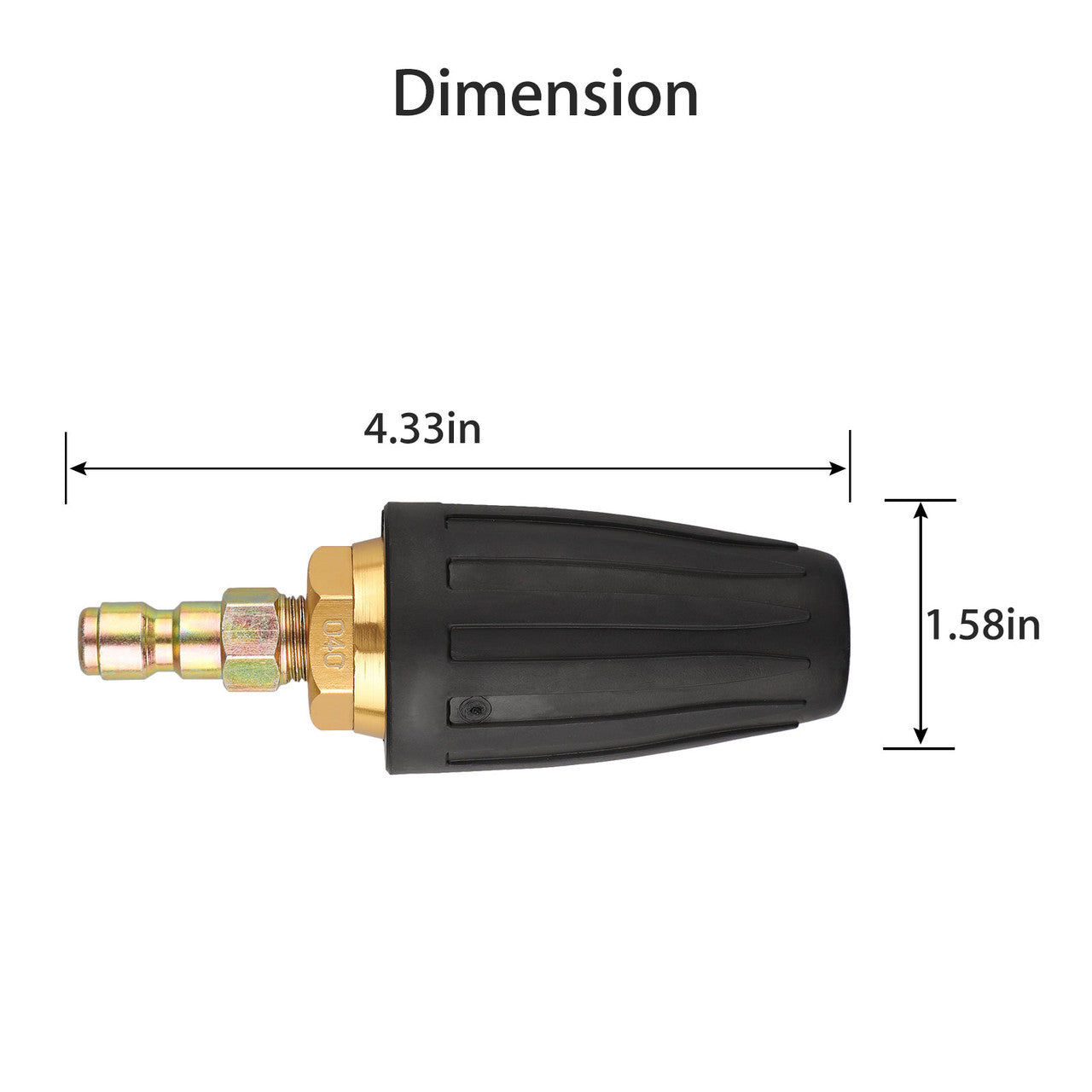 1/4 inch Quick-Connect Plug Spray Nozzle 3000 PSI 3GPM for High Pressure Water Washer Gun, 2Pcs