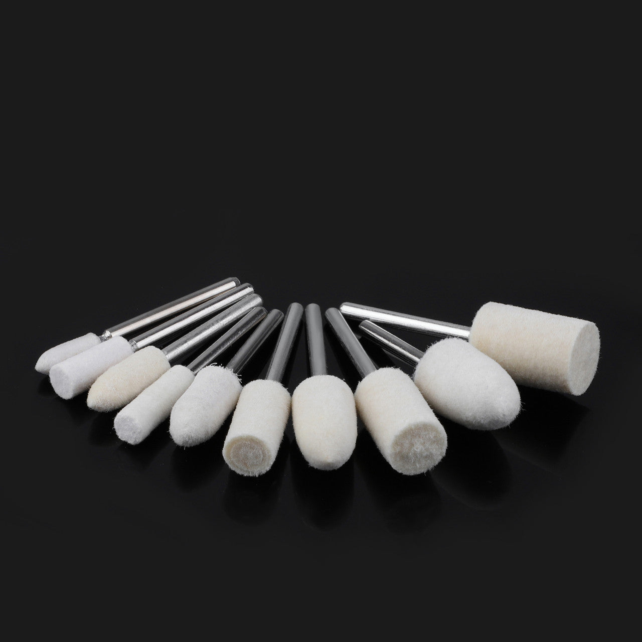 Wool Felt Polishing Set Mounted 1/8" Shank Buff Wheels Shank for Dremel Rotary Tools Accessories Pack of 20Pcs