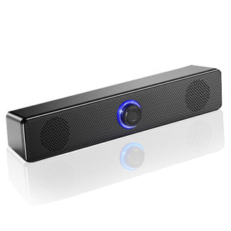 Stereo USB Powered Soundbar Stylish Speaker for PC Tablets Desktop Cellphone Laptop