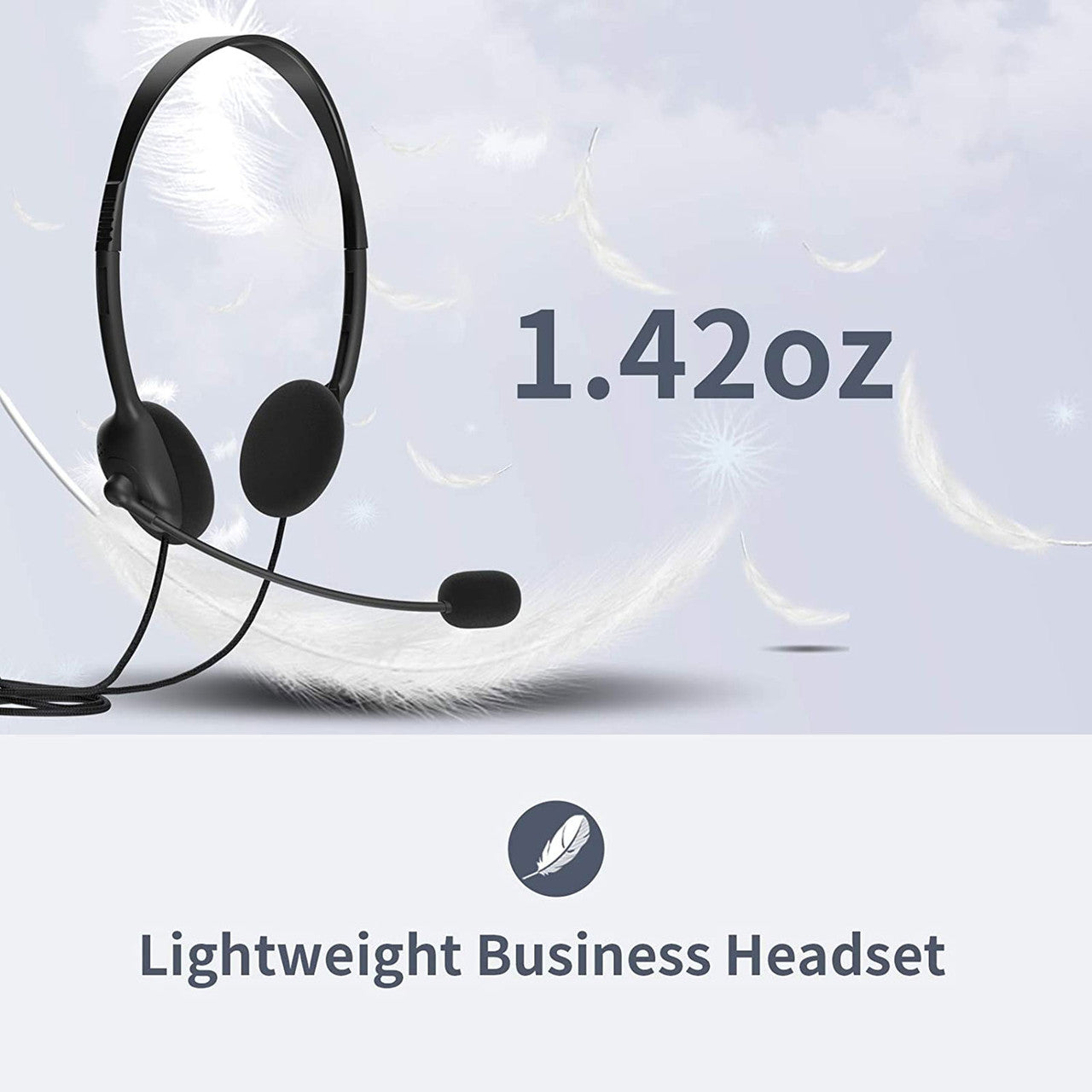 USB Wired Headset with Microphone for Gaming, Chat and More