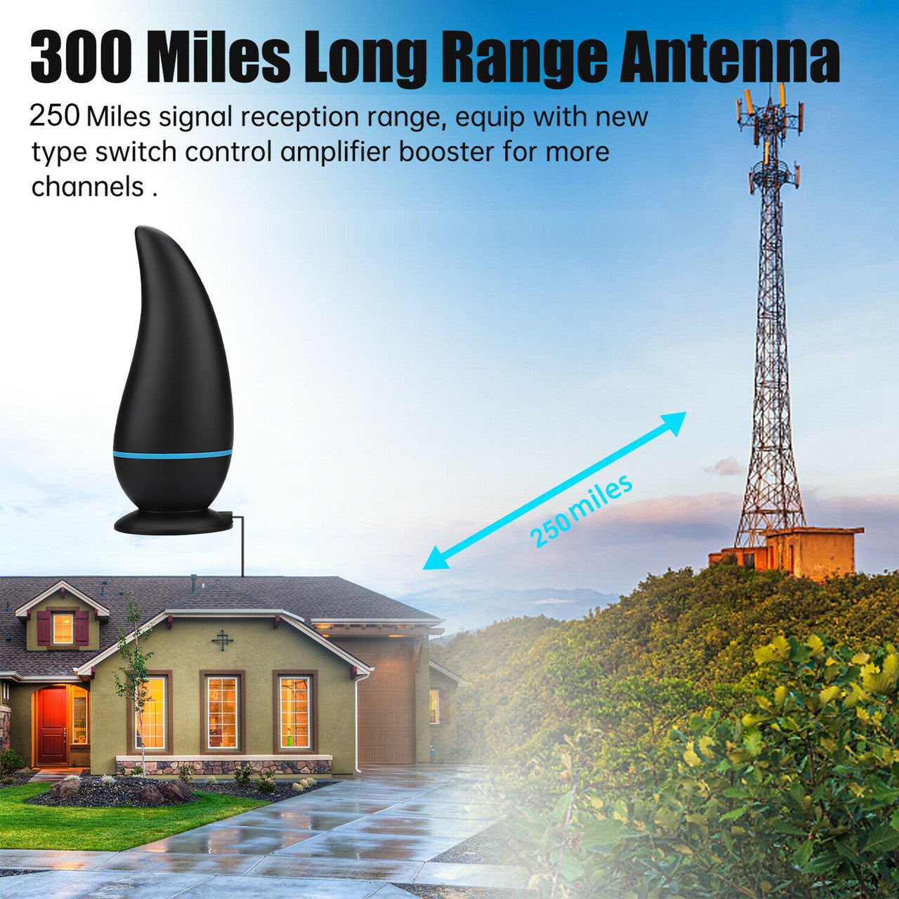New Indoor HDTV Antenna with a Unique Design and Strong Signal Reception, Easy to Install