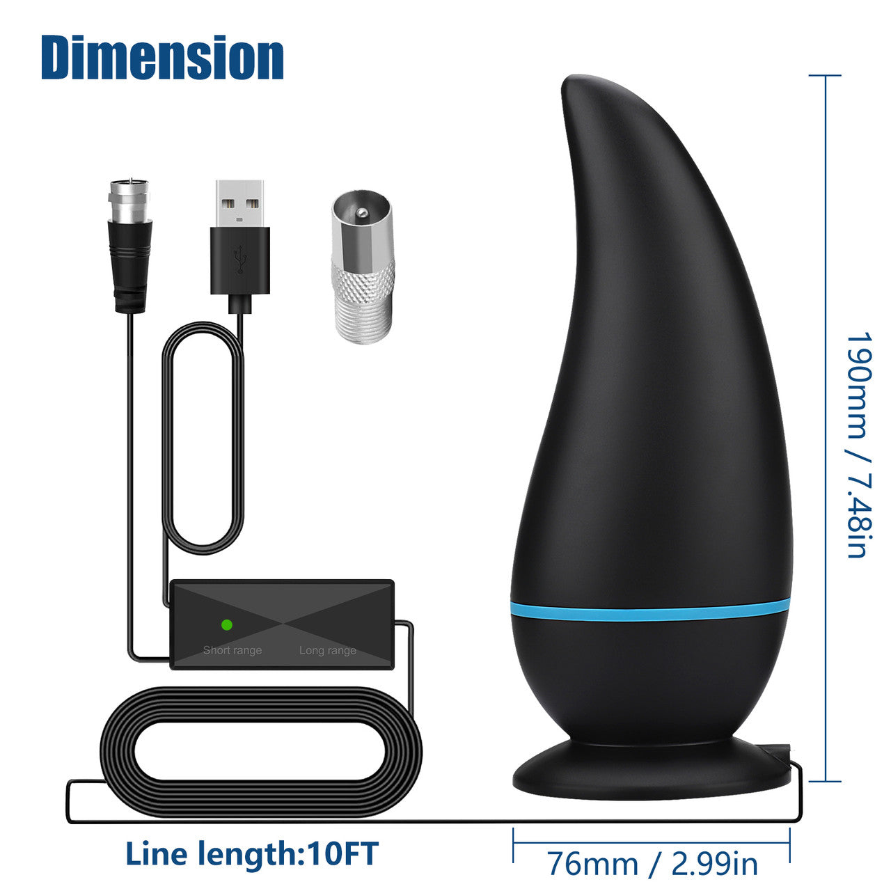 New Indoor HDTV Antenna with a Unique Design and Strong Signal Reception, Easy to Install