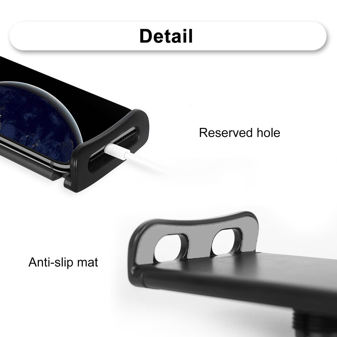 Car Headrest Mount/Tablet Holder Car Backseat Seat Mount/Tablet Headrest Holder Universal 360° Rotating Adjustable Fit for All 6"-10.5" Tablet iPad iPad Air iPad Mini, Smartphones