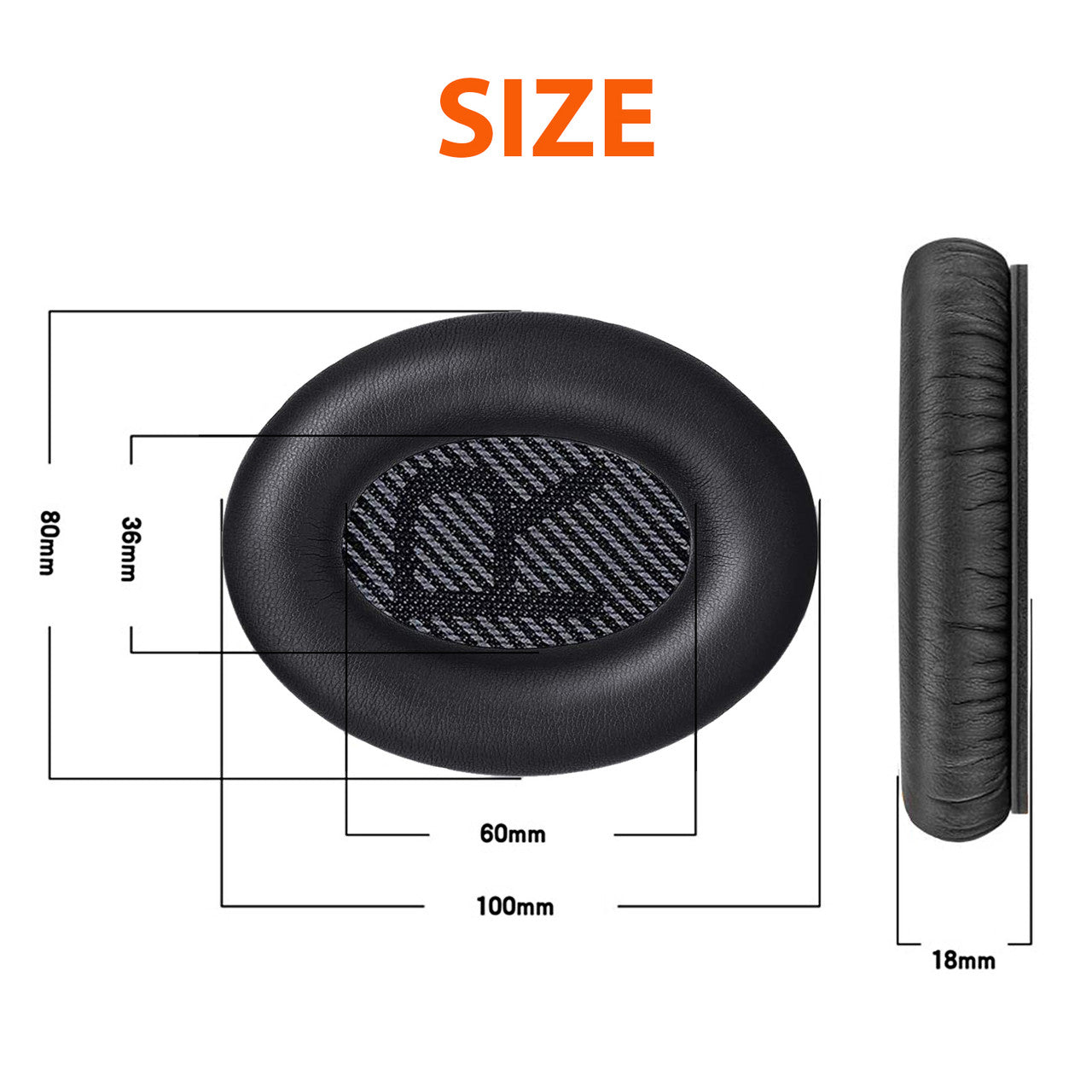 Replacement Ear Pads for Boses Headphones, 2Pcs Noise Isolation Memory Foam Ear Cushions Cover Compatible with QuietComfort 35 (Boses QC35) and Quiet Comfort 35 II (Boses QC35 II) Over-Ear Headphones