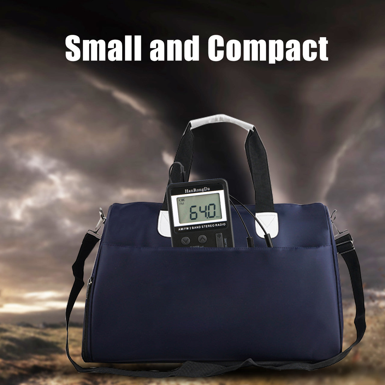 Mini Digital Portable Pocket Handy LCD AM FM Radio 2 Band Stereo Receiver with Preset