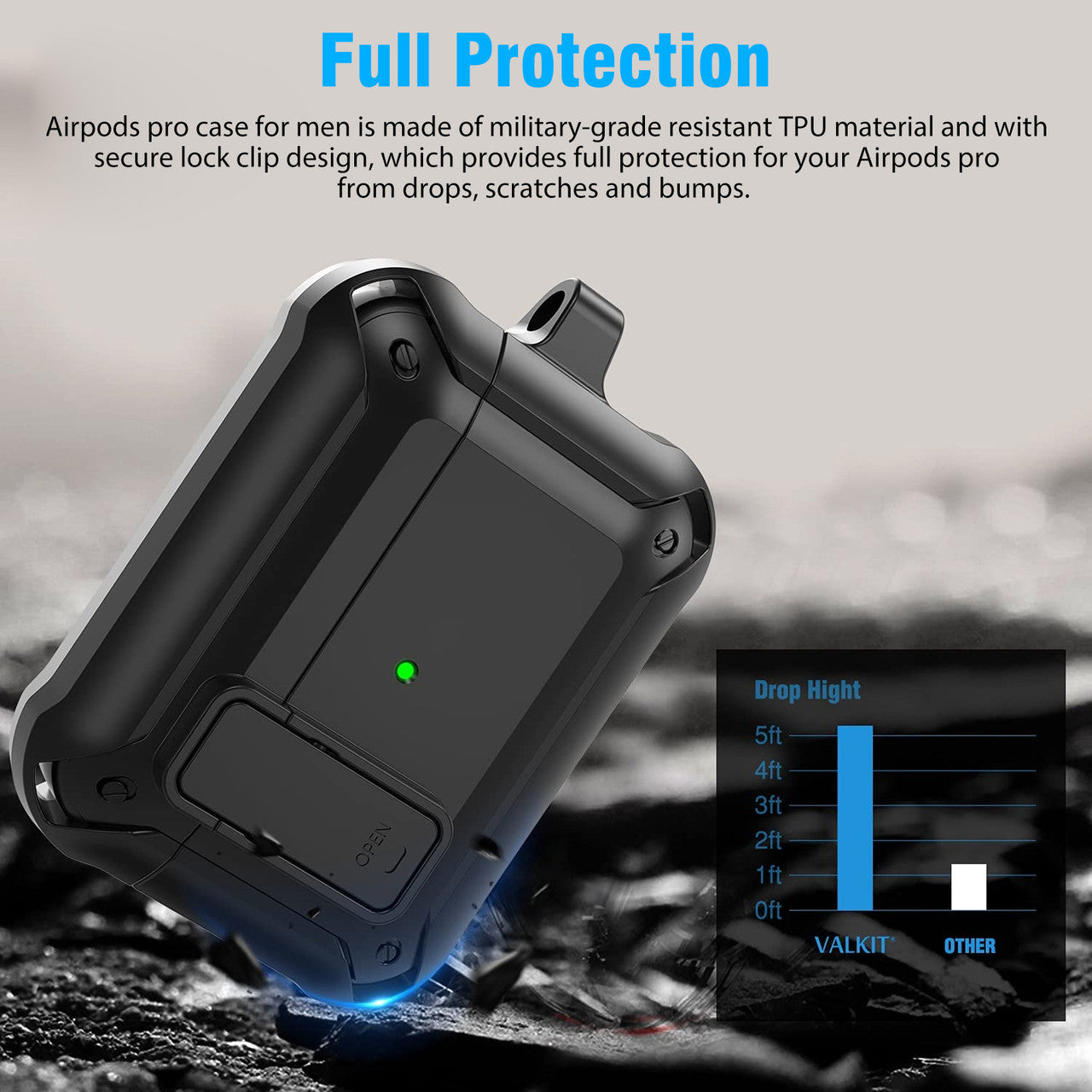 Full Protective Secure Lock Case for Airpods Pro