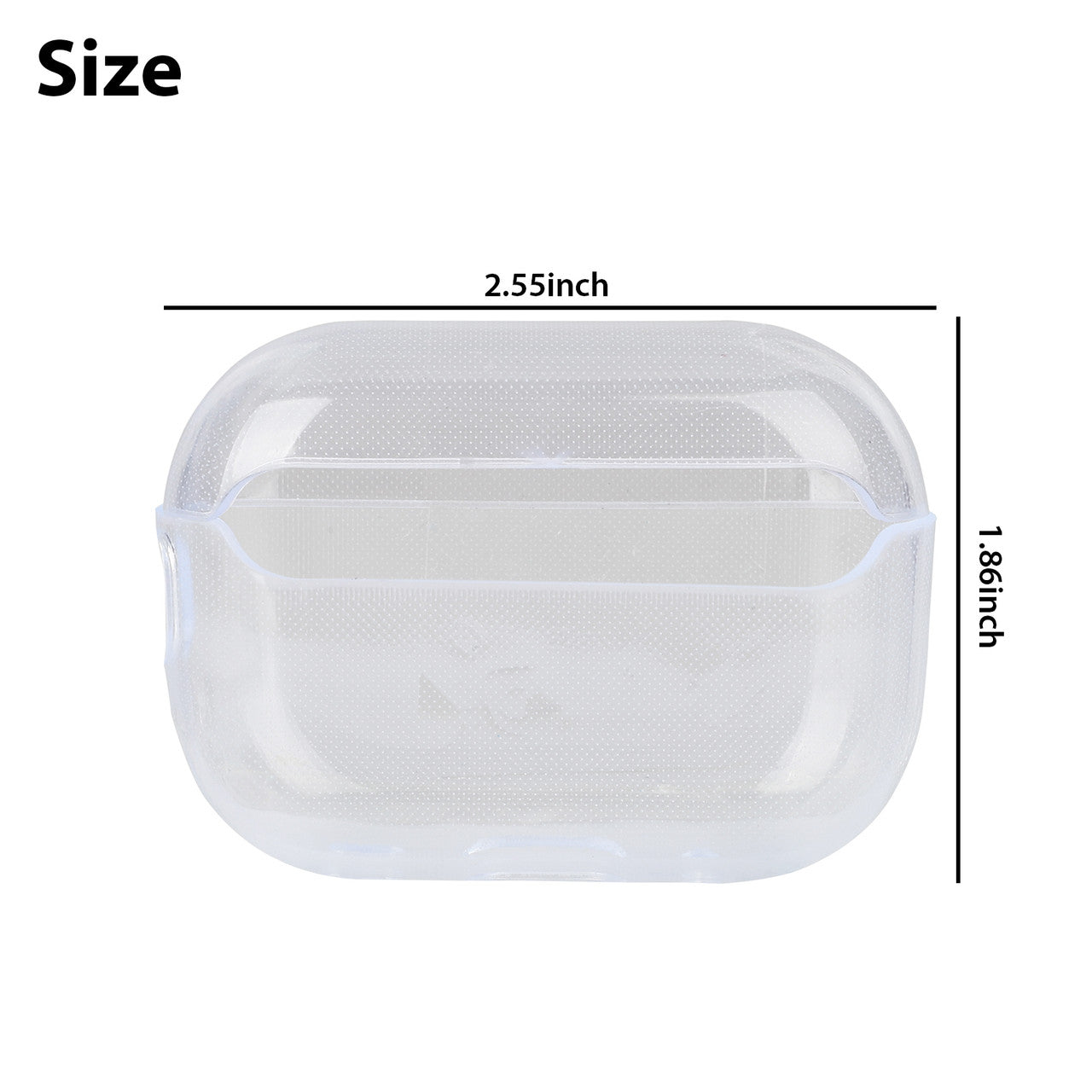 AirPods Pro Gen 2 Clear Case Cover with Lock Lid - Rugged Airpod Pro 2 Case with Keychain (Blue / Red)