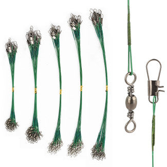 Stainless Steel Fishing Rigs High-Strength Fishing Line with Swivels and Snaps Kits,100pcs