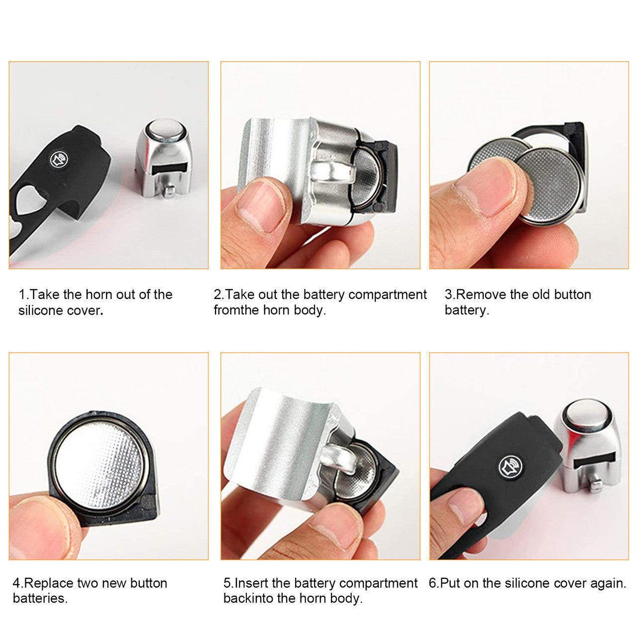 Super Bike Electric Horn - Portable Waterproof and Rainproof Mtb Bicycle Handlebar Bike Bell Silicone Material Shell Ring Bell (Black)