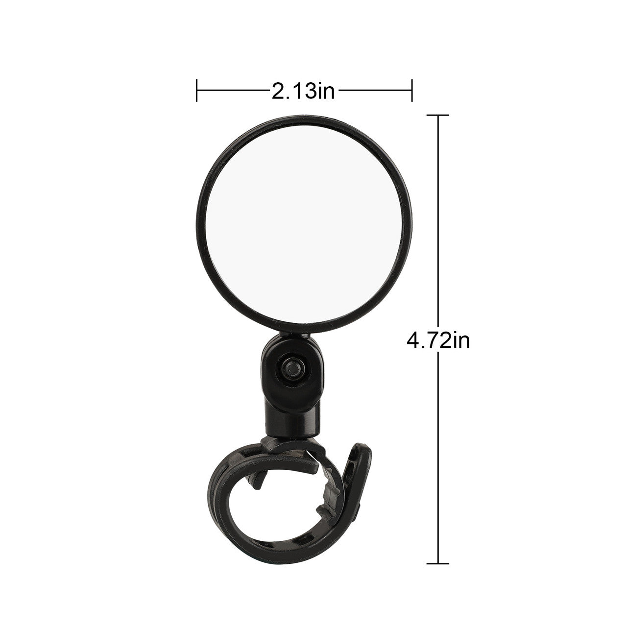 Bike Rearview Mirror Lens Handlebar Bike Mirror, Safe Rearview Mirror, Bicycle Mirror, Cycle Mirror Universal Mini Rotaty Rearview Handlebar Glass Mirror for Mountain Bike Bicycle Cycling, 2PC
