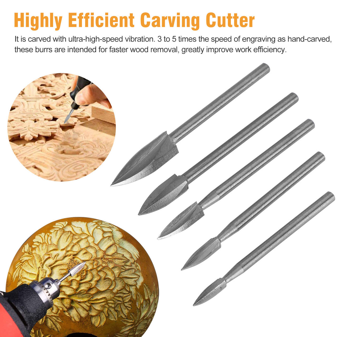 Set Milling Engraving Wood Carving Drill Bit Set for Dremel Rotary Tools