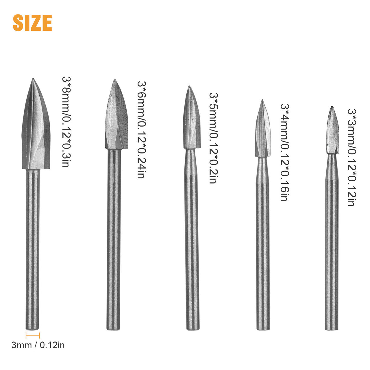 Set Milling Engraving Wood Carving Drill Bit Set for Dremel Rotary Tools