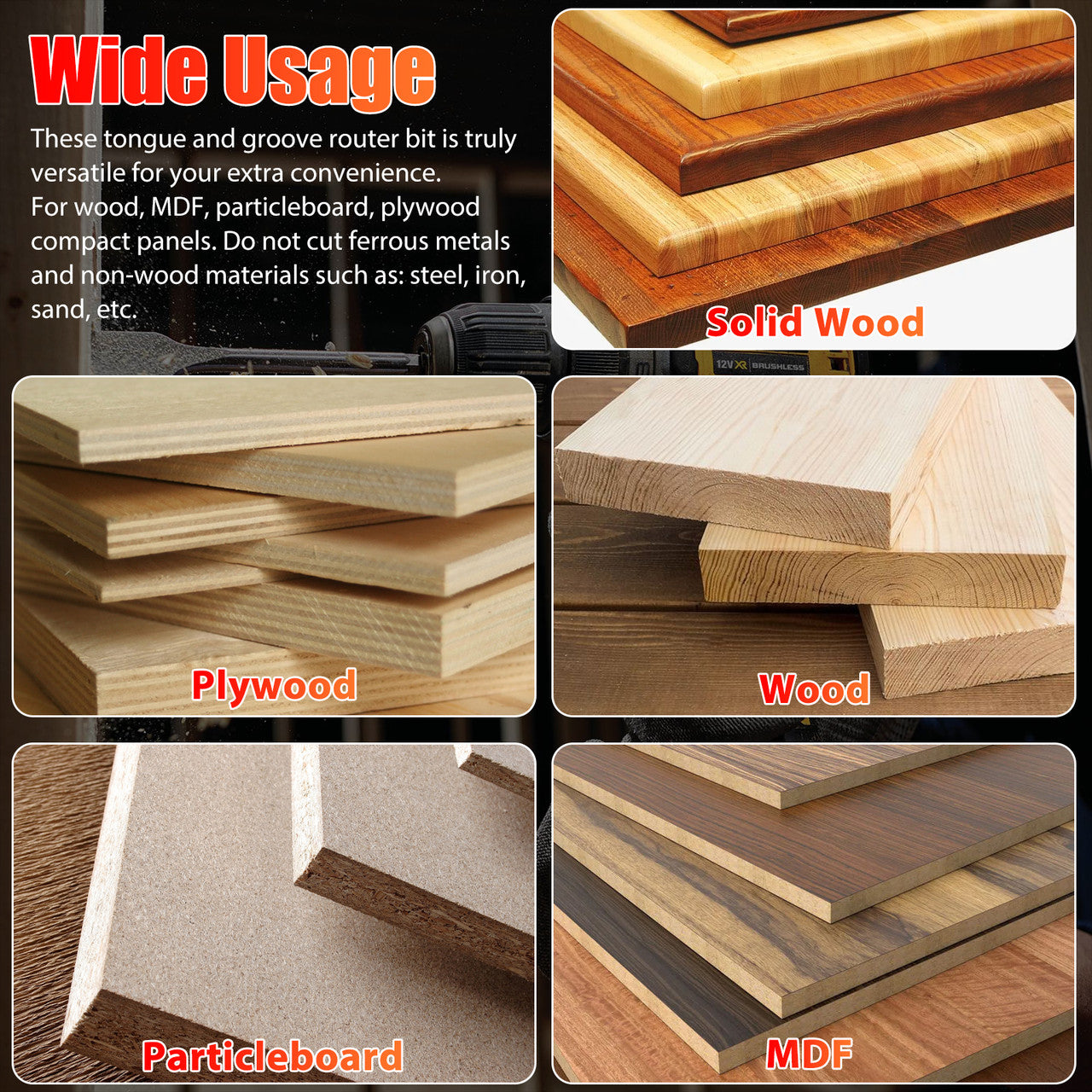 Bearing Router Bit with Grade C3 Mircro Grain Carbide Blades, Perfect fo Woodworking Edging and More
