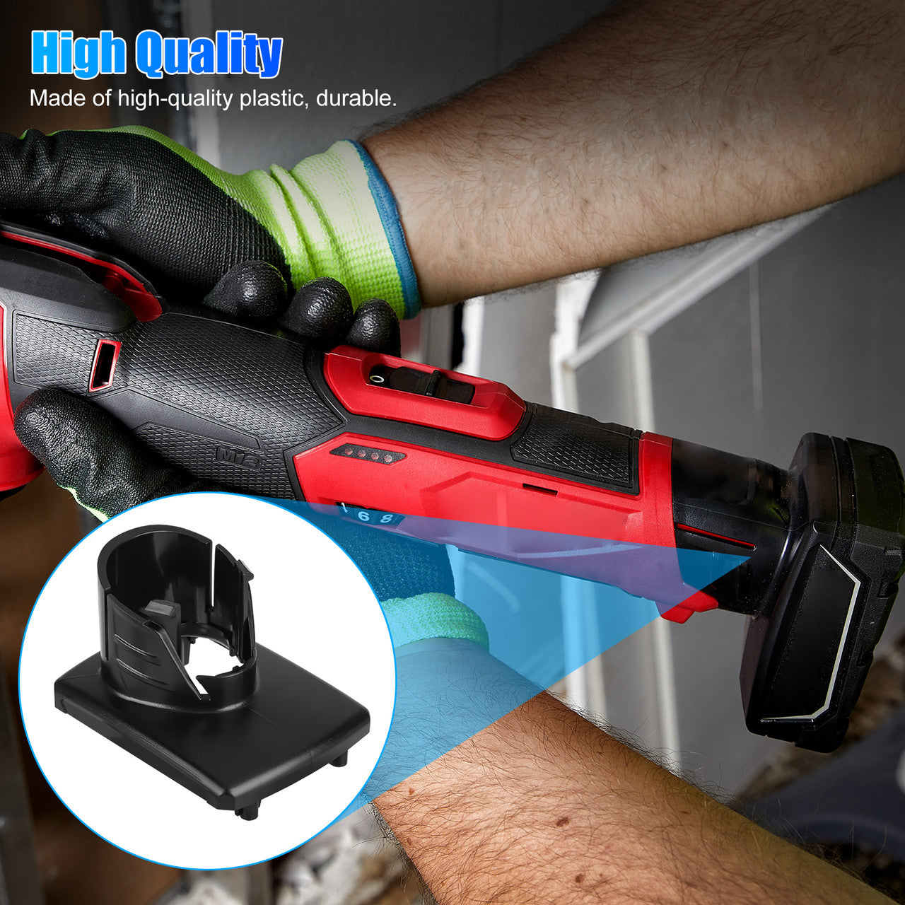 Battery Plastic Case Box Parts Top Shell for Milwaukee Cordless Power Tools, 5PCS