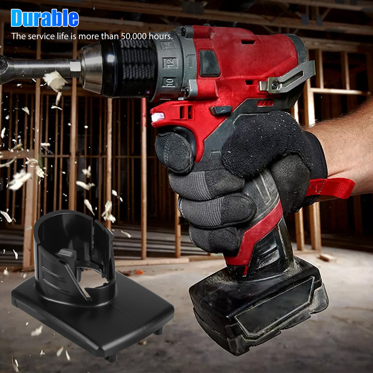 Battery Plastic Case Box Parts Top Shell for Milwaukee Cordless Power Tools, 5PCS