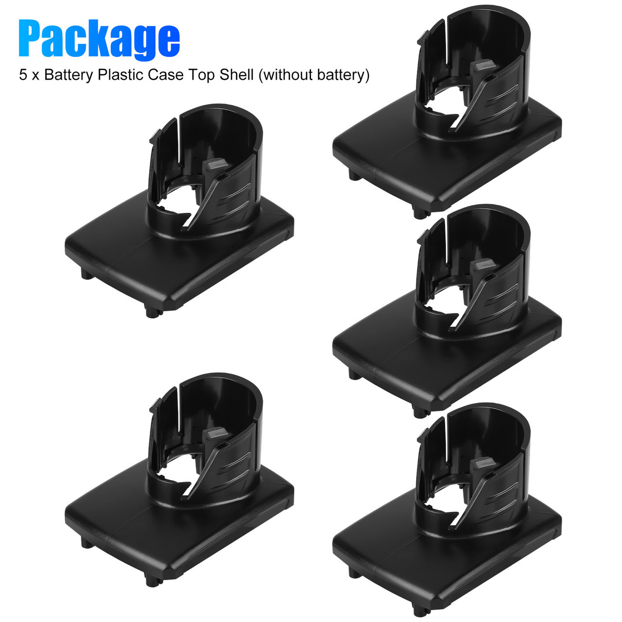 Battery Plastic Case Box Parts Top Shell for Milwaukee Cordless Power Tools, 5PCS