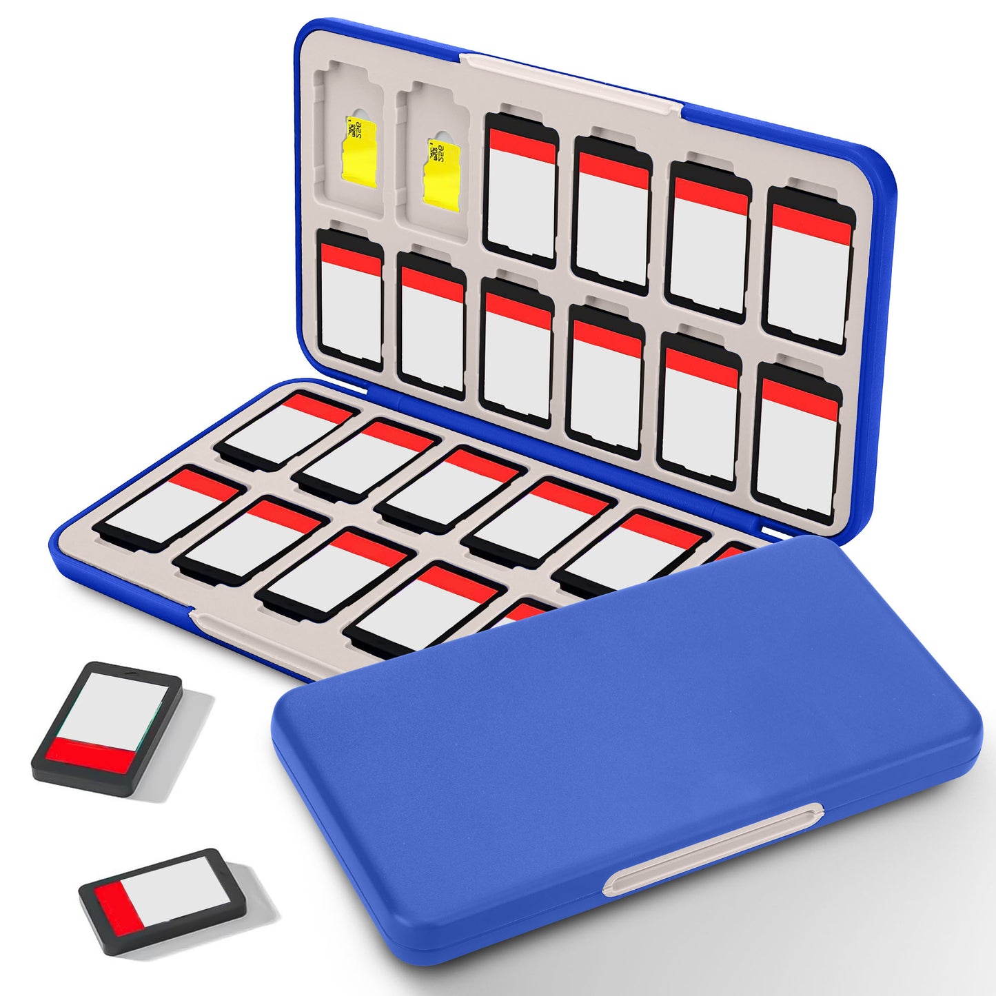 24 Slot Game Card Case for Nintendo - Portable Game Card Storage Box Holder Case Cover Organizer for Nintend Switch/Switch OLED(Blue)