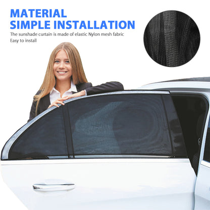 Car Sun Shade Vehicle Side Window for Baby Women Kid Pet Breathable Mesh Sun Shield in The Seat from UV Rays Fits Most SUVs and Cars(Side Window Shade 39.4x19.7&44.5x20.5''), 4pcs